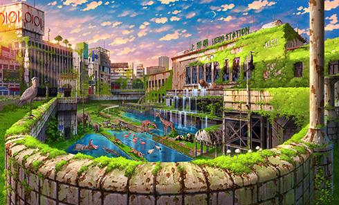 廃墟となった新国立競技場や緑化した新宿駅　東京幻想さんの作品集が書籍化