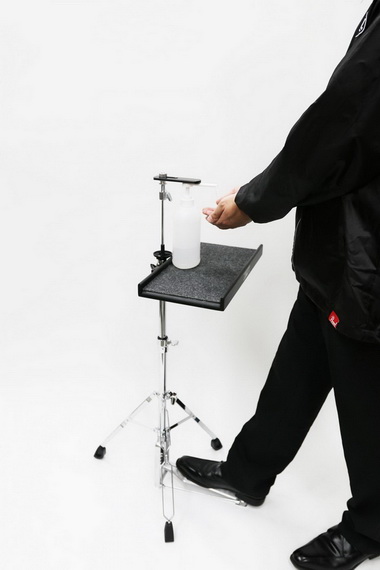 ドラムセットアレンジ消毒液スタンド