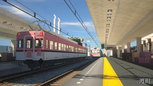 Minecraft 架空鉄道 走行シーン