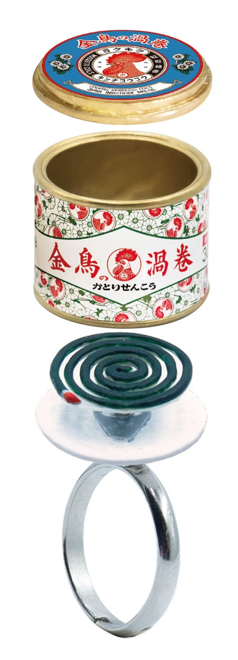 蚊取り線香を再現したペアリング　精巧なミニチュアのようにかわいいカプセルトイが登場