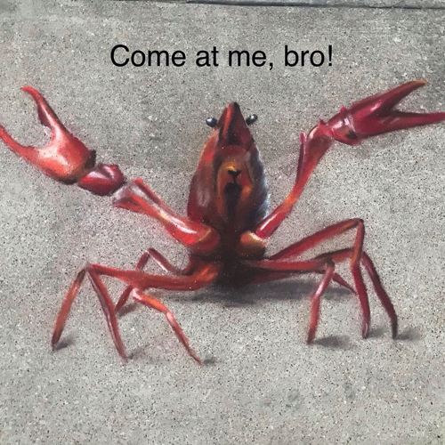 リアルなチョークアート