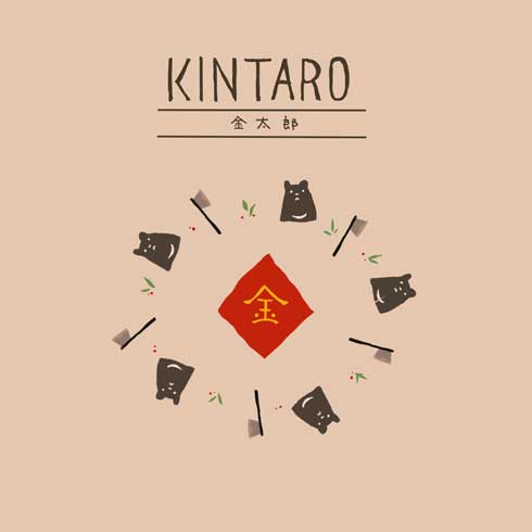 ローソンプライベートブランド 日本昔ばなし イラスト デザイン パロディ 桃太郎