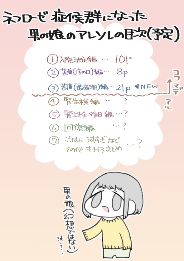 ネフローゼ症候群 実録漫画 tunral なつみろ 治療 腎生検