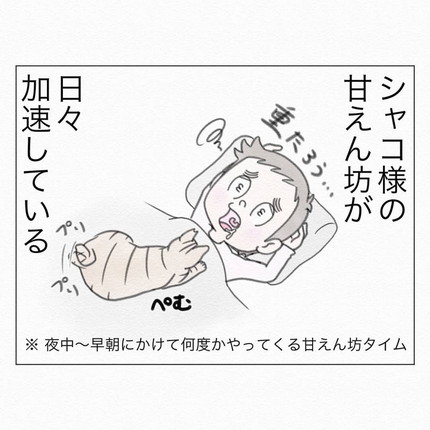 甘えん坊が加速するシャコちゃん