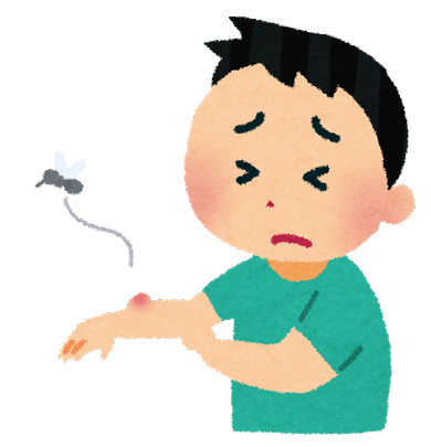 蚊に刺された人のいらすと