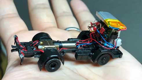 ハンドメイド 小型 ラジコン 1/87 サイズ RC化 模型