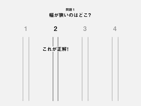 デザイナー 感覚 クイズ 問題 線 幅 狭い