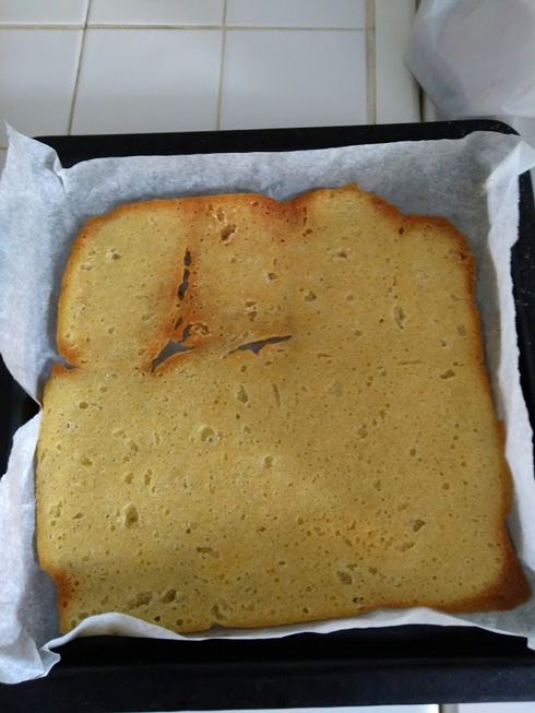 オーブンから出したら一体化していたラング・ド・シャ