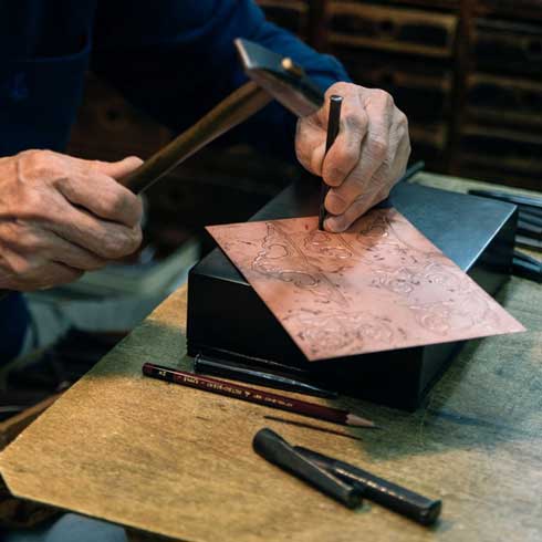 蚊遣 蚊取り線香 錺金具 職人 京都 KUYURI