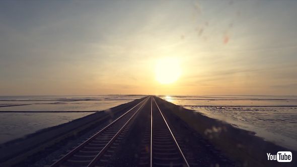 YouTube 海外 鉄道 ドイツ 夕日 前面展望