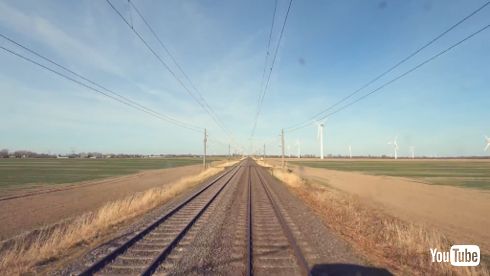 YouTube 海外 鉄道 ドイツ 夕日 前面展望