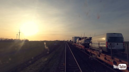 YouTube 海外 鉄道 ドイツ 夕日 前面展望