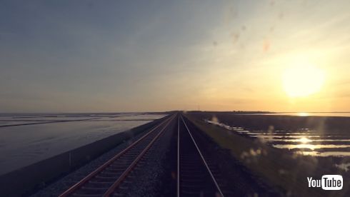 YouTube 海外 鉄道 ドイツ 夕日 前面展望