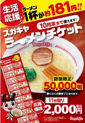 スガキヤラーメンチケット
