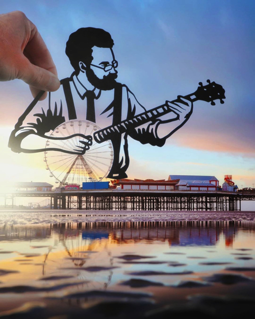 切り絵によって風景が様変わり