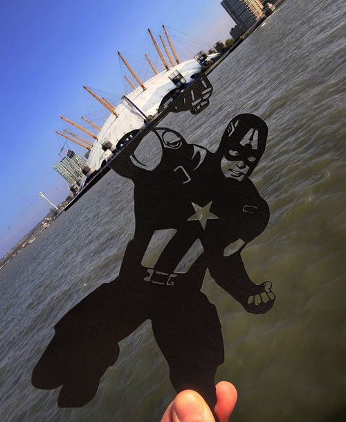 切り絵によって風景が様変わり