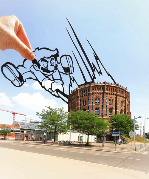 切り絵によって風景が様変わり