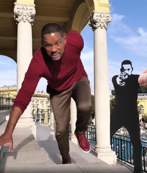 切り絵によって風景が様変わり