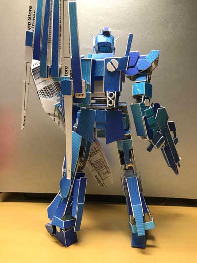 プリペイドカード νガンダム 可動 磁石 手作り 模型 フィギュア
