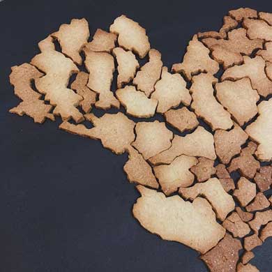 タイ77県 クッキー 型抜きなし 型紙 手作り