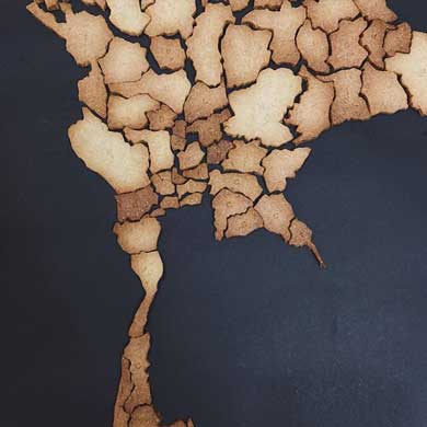 タイ77県 クッキー 型抜きなし 型紙 手作り