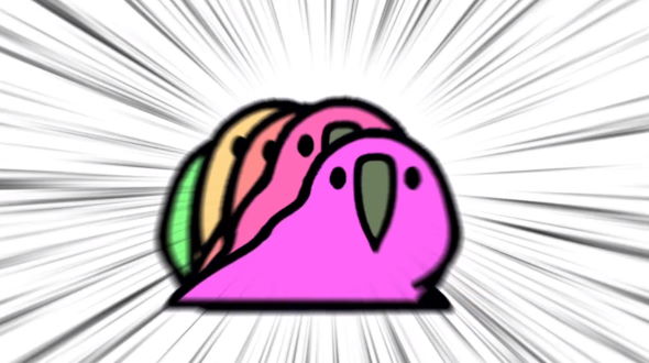 Party Parrot カカポ 絵文字 Slack 正面 回転