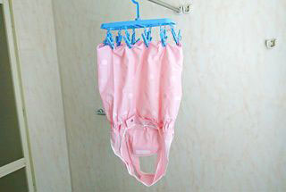 エコバッグを干している様子