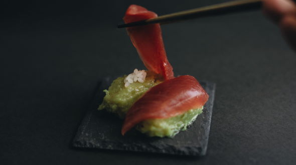 逆ご飯 ごはんですよ すし わさび シャリ