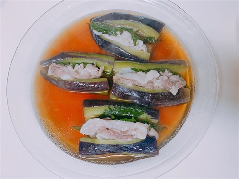 茄子 ねとめし 豚肉