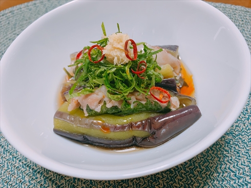 茄子 ねとめし 豚肉