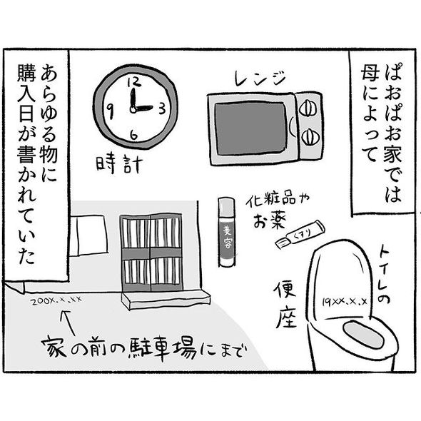 家電に購入日を書く