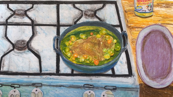 ストップモーション コマ撮り 紙 とんかつ