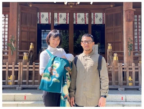 卜部弘嵩 高橋ユウ お宮参り 子ども 第1子 禅清