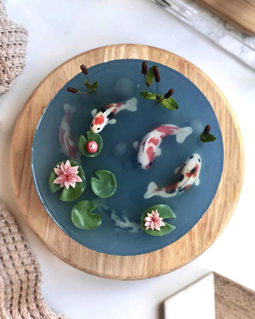 錦鯉の池のケーキ