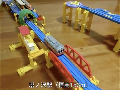 箱根登山鉄道 プラレール 再現 運転再開　