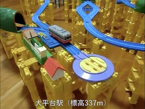 箱根登山鉄道 プラレール 再現 運転再開　