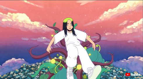 ビリー・アイリッシュ 新曲 my future mv ミュージックビデオ ジブリ アニメ トトロ もののけ姫