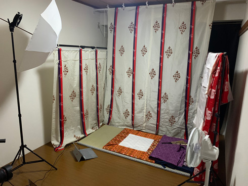 平安時代ふうにセットした部屋