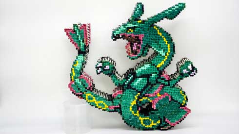 綿棒 レックウザ アート ポケモン 制作過程