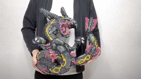 綿棒 レックウザ アート ポケモン 制作過程