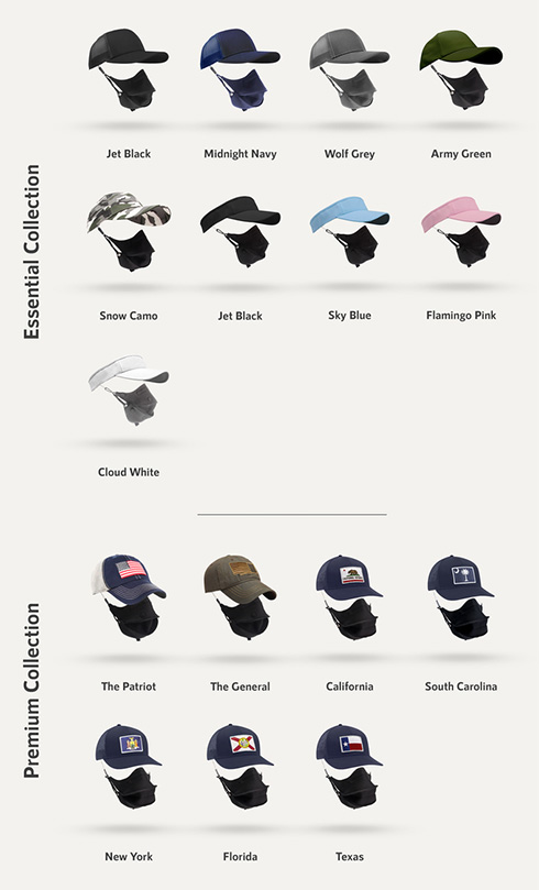 帽子とマスクが一体型になった「ハイドアマスク」　マスクの持ち運びが手軽に