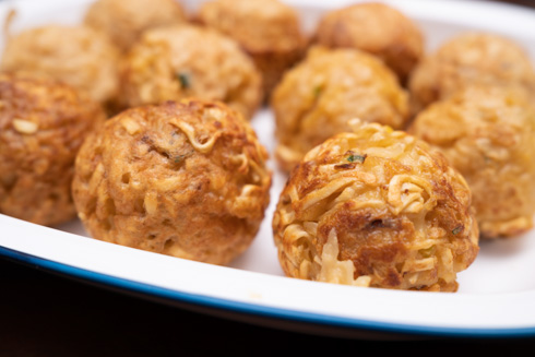 カップヌードルたこ焼のアップ