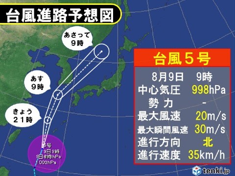 台風5号
