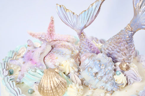 きれい 海 ケーキ 貝殻 砂糖 お菓子 シュガークラフト