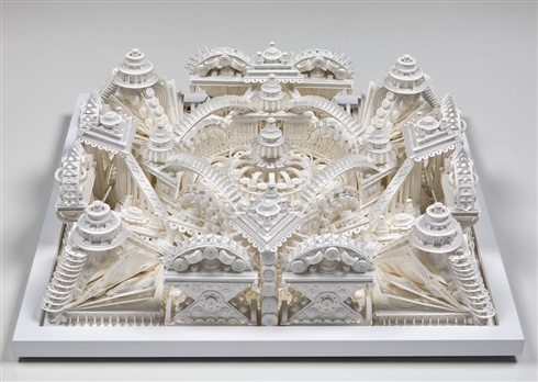 緻密に作り込まれた紙の建築アート　古代遺跡みたいな迫力がすごい