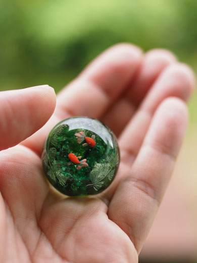 中空とんぼ玉　作家　妙子 Glass Gallery SUMITO｜ガラス作品の魅力で、生活にアクセントを