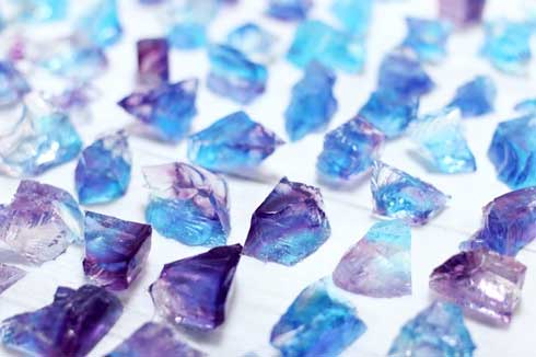 レンチン 作れる 琥珀糖 きれい アメジスト かき氷シロップ