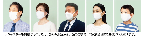 アジャスター付きダブル抗菌・洗えるクールマスク