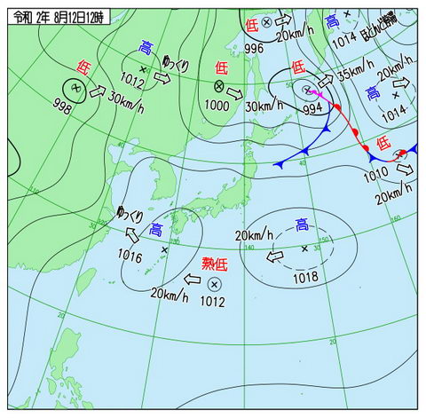 実況天気図にPonta