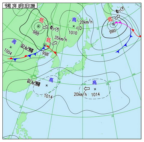 実況天気図にPonta